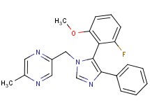 2-{[5-(2-fluoro-6-methoxyphenyl)-4-phenyl-1H-imidazol-1-yl]methyl}-5-methylpyrazine