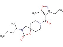 8-[(3-ethyl-5-methylisoxazol-4-yl)carbonyl]-3-(1-methylbutyl)-1-oxa-3,8-diazaspiro[4.5]decan-2-one