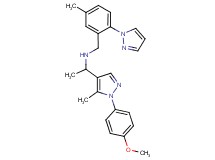 1-[1-(4-methoxyphenyl)-5-methyl-1H-pyrazol-4-yl]-N-[5-methyl-2-(1H-pyrazol-1-yl)benzyl]ethanamine