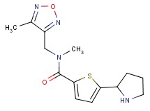N-methyl-N-[(4-methyl-1,2,5-oxadiazol-3-yl)methyl]-5-(2-pyrrolidinyl)-2-thiophenecarboxamide trifluoroacetate