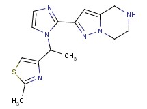 2-{1-[1-(2-methyl-1,3-thiazol-4-yl)ethyl]-1H-imidazol-2-yl}-4,5,6,7-tetrahydropyrazolo[1,5-a]pyrazine dihydrochloride