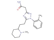 2-{1-(2-methylphenyl)-5-[2-(1-methylpiperidin-2-yl)ethyl]-1H-1,2,4-triazol-3-yl}acetamide