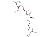 5-[(4-chloro-2-methoxyphenoxy)methyl]-N-[2-(4,5-dimethyl-1,3-thiazol-2-yl)ethyl]-3-isoxazolecarboxamide