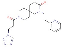 2-(2-pyridin-2-ylethyl)-9-[3-(1H-tetrazol-1-yl)propanoyl]-2,9-diazaspiro[5.5]undecan-3-one