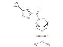 (1R*,5R*)-6-[(3-cyclopropyl-1H-pyrazol-5-yl)carbonyl]-N,N-dimethyl-3,6-diazabicyclo[3.2.2]nonane-3-sulfonamide
