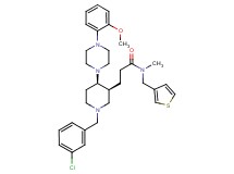 3-{(3S*,4R*)-1-(3-chlorobenzyl)-4-[4-(2-methoxyphenyl)-1-piperazinyl]-3-piperidinyl}-N-methyl-N-(3-thienylmethyl)propanamide
