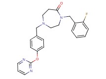 4-(2-fluorobenzyl)-1-[4-(2-pyrimidinyloxy)benzyl]-1,4-diazepan-5-one