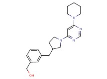 (3-{[1-(6-piperidin-1-ylpyrimidin-4-yl)pyrrolidin-3-yl]methyl}phenyl)methanol