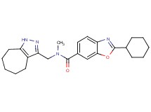 2-cyclohexyl-N-(1,4,5,6,7,8-hexahydrocyclohepta[c]pyrazol-3-ylmethyl)-N-methyl-1,3-benzoxazole-6-carboxamide