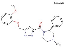 (2S)-1-({5-[(2-methoxyphenoxy)methyl]-1H-pyrazol-3-yl}carbonyl)-4-methyl-2-phenylpiperazine