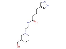 N-{2-[3-(hydroxymethyl)piperidin-1-yl]ethyl}-4-(1H-pyrazol-4-yl)butanamide