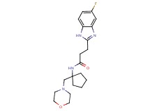 3-(5-fluoro-1H-benzimidazol-2-yl)-N-[1-(morpholin-4-ylmethyl)cyclopentyl]propanamide