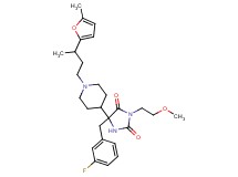 5-(3-fluorobenzyl)-3-(2-methoxyethyl)-5-{1-[3-(5-methyl-2-furyl)butyl]-4-piperidinyl}-2,4-imidazolidinedione