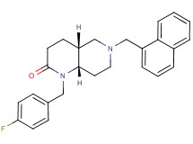 (4aR*,8aS*)-1-(4-fluorobenzyl)-6-(1-naphthylmethyl)octahydro-1,6-naphthyridin-2(1H)-one