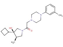 (3R*,4R*)-3-cyclobutyl-4-methyl-1-{[4-(3-methylphenyl)piperazin-1-yl]acetyl}pyrrolidin-3-ol