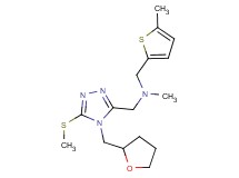 N-methyl-1-(5-methyl-2-thienyl)-N-{[5-(methylthio)-4-(tetrahydro-2-furanylmethyl)-4H-1,2,4-triazol-3-yl]methyl}methanamine