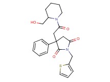 3-{2-[2-(hydroxymethyl)-1-piperidinyl]-2-oxoethyl}-3-phenyl-1-(2-thienylmethyl)-2,5-pyrrolidinedione