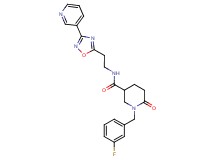 1-(3-fluorobenzyl)-6-oxo-N-{2-[3-(3-pyridinyl)-1,2,4-oxadiazol-5-yl]ethyl}-3-piperidinecarboxamide