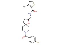 N-{[8-(4-fluorobenzoyl)-1-oxa-8-azaspiro[4.5]dec-2-yl]methyl}-3-methyl-2-thiophenecarboxamide