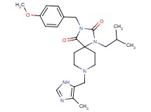 1-isobutyl-3-(4-methoxybenzyl)-8-[(4-methyl-1H-imidazol-5-yl)methyl]-1,3,8-triazaspiro[4.5]decane-2,4-dione