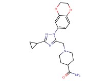1-{[3-cyclopropyl-1-(2,3-dihydro-1,4-benzodioxin-6-yl)-1H-1,2,4-triazol-5-yl]methyl}piperidine-4-carboxamide