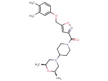 (2R*,6S*)-4-[1-({5-[(3,4-dimethylphenoxy)methyl]-3-isoxazolyl}carbonyl)-4-piperidinyl]-2,6-dimethylmorpholine