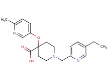 1-[(5-ethylpyridin-2-yl)methyl]-4-[(6-methylpyridin-3-yl)oxy]piperidine-4-carboxylic acid