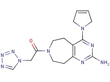 4-(2,5-dihydro-1H-pyrrol-1-yl)-7-(1H-tetrazol-1-ylacetyl)-6,7,8,9-tetrahydro-5H-pyrimido[4,5-d]azepin-2-amine