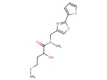 2-hydroxy-N-methyl-4-(methylthio)-N-{[2-(2-thienyl)-1,3-thiazol-4-yl]methyl}butanamide