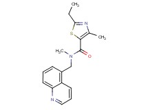 2-ethyl-N,4-dimethyl-N-(quinolin-5-ylmethyl)-1,3-thiazole-5-carboxamide
