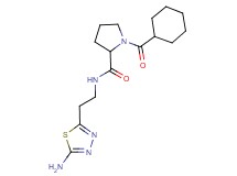 N-[2-(5-amino-1,3,4-thiadiazol-2-yl)ethyl]-1-(cyclohexylcarbonyl)pyrrolidine-2-carboxamide