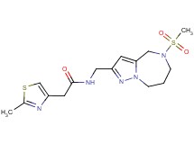 N-{[5-(methylsulfonyl)-5,6,7,8-tetrahydro-4H-pyrazolo[1,5-a][1,4]diazepin-2-yl]methyl}-2-(2-methyl-1,3-thiazol-4-yl)acetamide