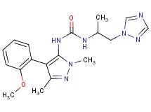 N-[4-(2-methoxyphenyl)-1,3-dimethyl-1H-pyrazol-5-yl]-N'-[1-methyl-2-(1H-1,2,4-triazol-1-yl)ethyl]urea