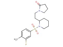 1-(2-{1-[(3-fluoro-4-methylphenyl)sulfonyl]-2-piperidinyl}ethyl)-2-pyrrolidinone