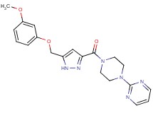 2-[4-({5-[(3-methoxyphenoxy)methyl]-1H-pyrazol-3-yl}carbonyl)-1-piperazinyl]pyrimidine