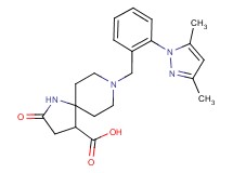8-[2-(3,5-dimethyl-1H-pyrazol-1-yl)benzyl]-2-oxo-1,8-diazaspiro[4.5]decane-4-carboxylic acid