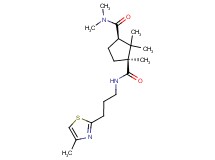 (1S*,3R*)-N~3~,N~3~,1,2,2-pentamethyl-N~1~-[3-(4-methyl-1,3-thiazol-2-yl)propyl]-1,3-cyclopentanedicarboxamide