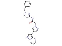 N-(1-benzyl-1H-pyrazol-3-yl)-2-(4-pyrazolo[1,5-a]pyrimidin-3-yl-1H-pyrazol-1-yl)acetamide