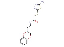 2-[(5-amino-1,3,4-thiadiazol-2-yl)thio]-N-[2-(2,3-dihydro-1,4-benzodioxin-2-yl)ethyl]acetamide