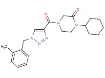 1-cyclohexyl-4-{[1-(2-methylbenzyl)-1H-1,2,3-triazol-4-yl]carbonyl}-2-piperazinone
