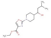 ethyl 2-[4-(1-hydroxy-3-methylbutyl)-1-piperidinyl]-1,3-oxazole-4-carboxylate