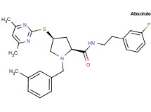 (4S)-4-[(4,6-dimethyl-2-pyrimidinyl)thio]-N-[2-(3-fluorophenyl)ethyl]-1-(3-methylbenzyl)-L-prolinamide