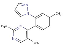 2,5-dimethyl-4-[4-methyl-2-(1H-pyrazol-1-yl)phenyl]pyrimidine