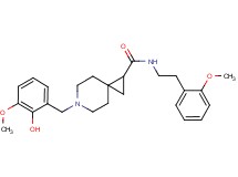 6-(2-hydroxy-3-methoxybenzyl)-N-[2-(2-methoxyphenyl)ethyl]-6-azaspiro[2.5]octane-1-carboxamide