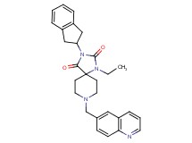 3-(2,3-dihydro-1H-inden-2-yl)-1-ethyl-8-(6-quinolinylmethyl)-1,3,8-triazaspiro[4.5]decane-2,4-dione