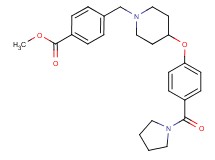methyl 4-({4-[4-(1-pyrrolidinylcarbonyl)phenoxy]-1-piperidinyl}methyl)benzoate