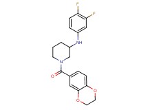 N-(3,4-difluorophenyl)-1-(2,3-dihydro-1,4-benzodioxin-6-ylcarbonyl)-3-piperidinamine