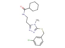 N-(2-{5-[(3-chlorobenzyl)thio]-4-methyl-4H-1,2,4-triazol-3-yl}ethyl)cyclohexanecarboxamide