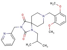 8-(2,6-dimethoxybenzyl)-1-isobutyl-3-(2-pyridinylmethyl)-1,3,8-triazaspiro[4.5]decane-2,4-dione