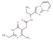 2-(2-ethyl-4-methyl-6-oxo-1,6-dihydropyrimidin-5-yl)-N-(1-imidazo[1,2-a]pyrimidin-2-ylpropyl)acetamide